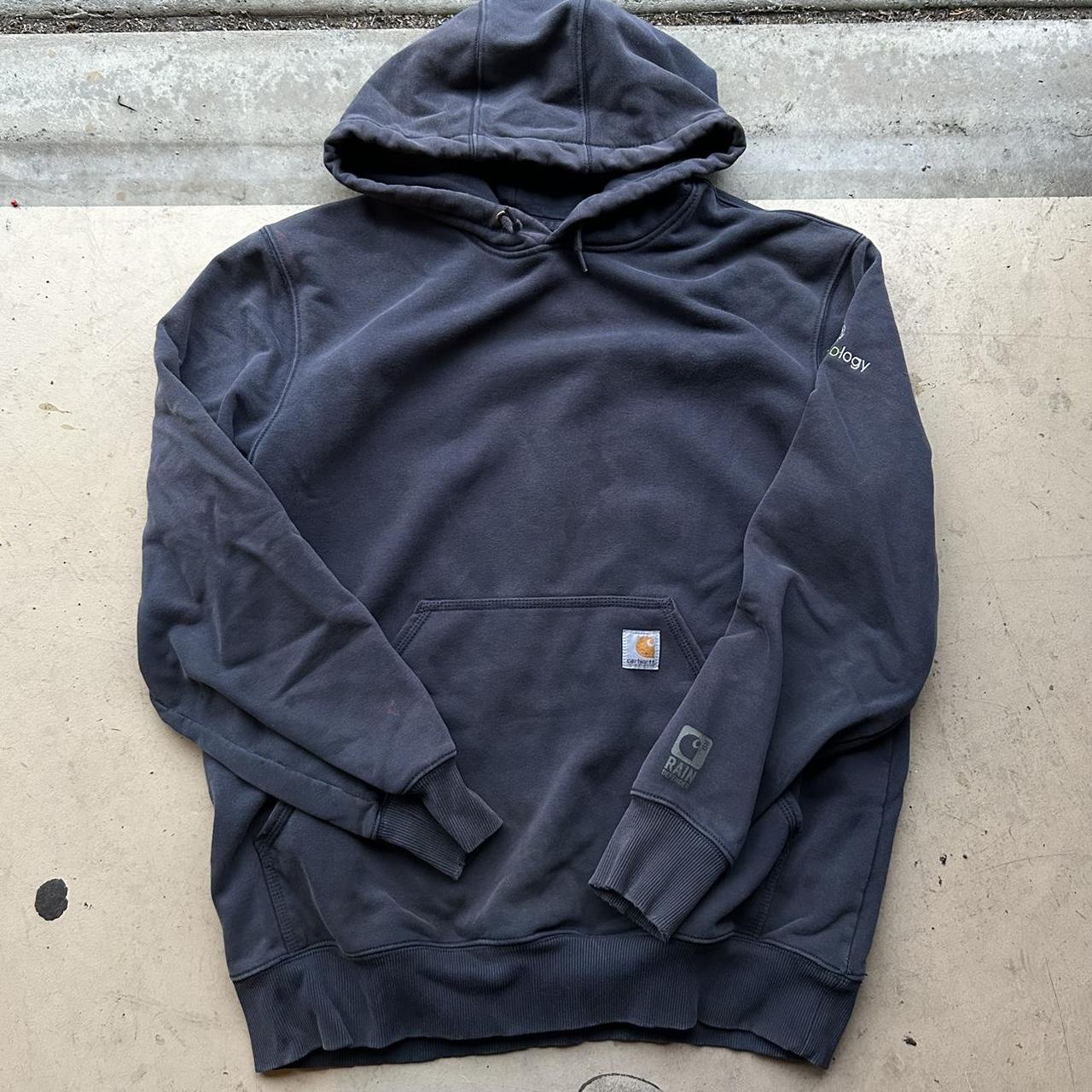 carhartt hoodie size L beautiful fade - Depop