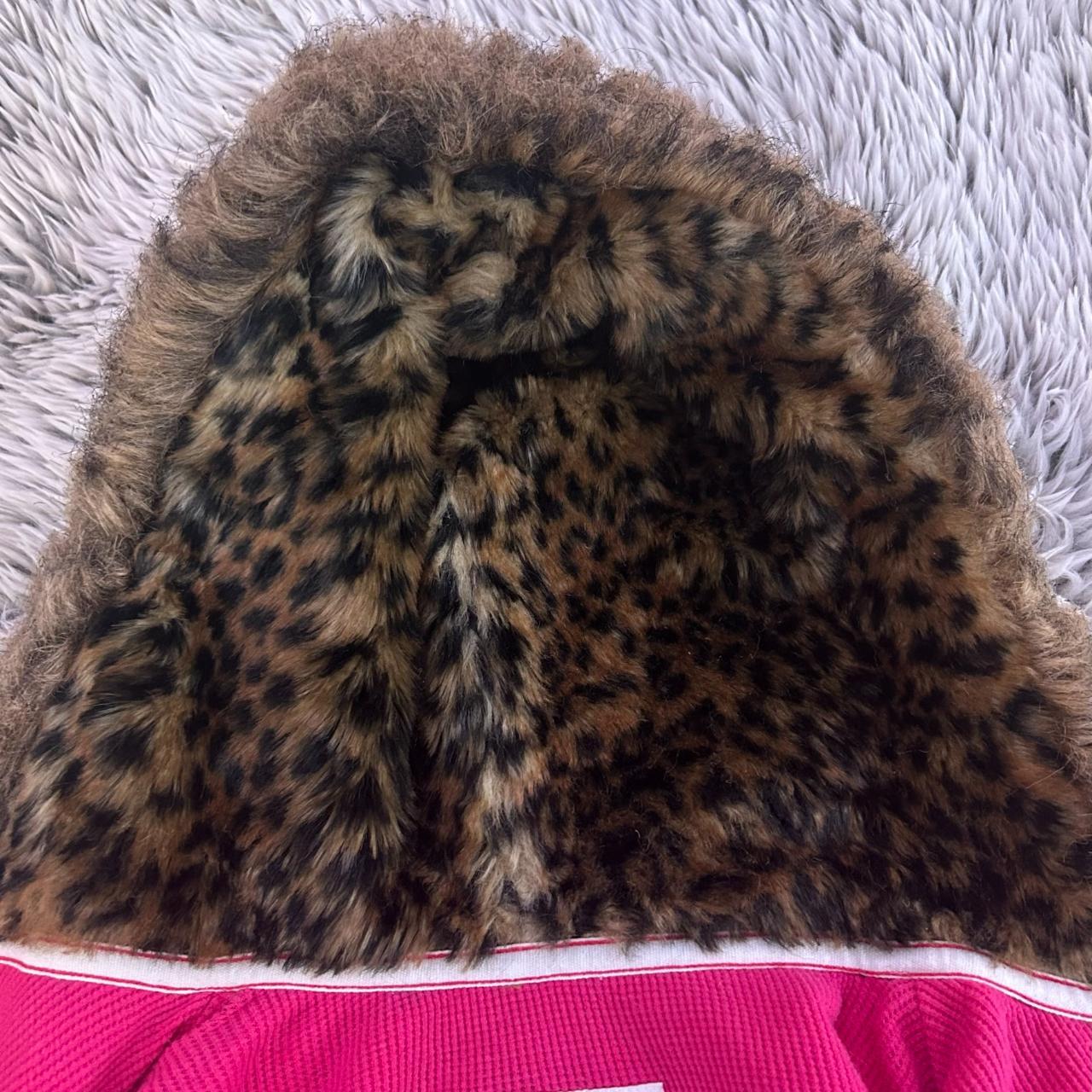 Mcbling Leopard Print Faux Fur Aeropostale... - Depop