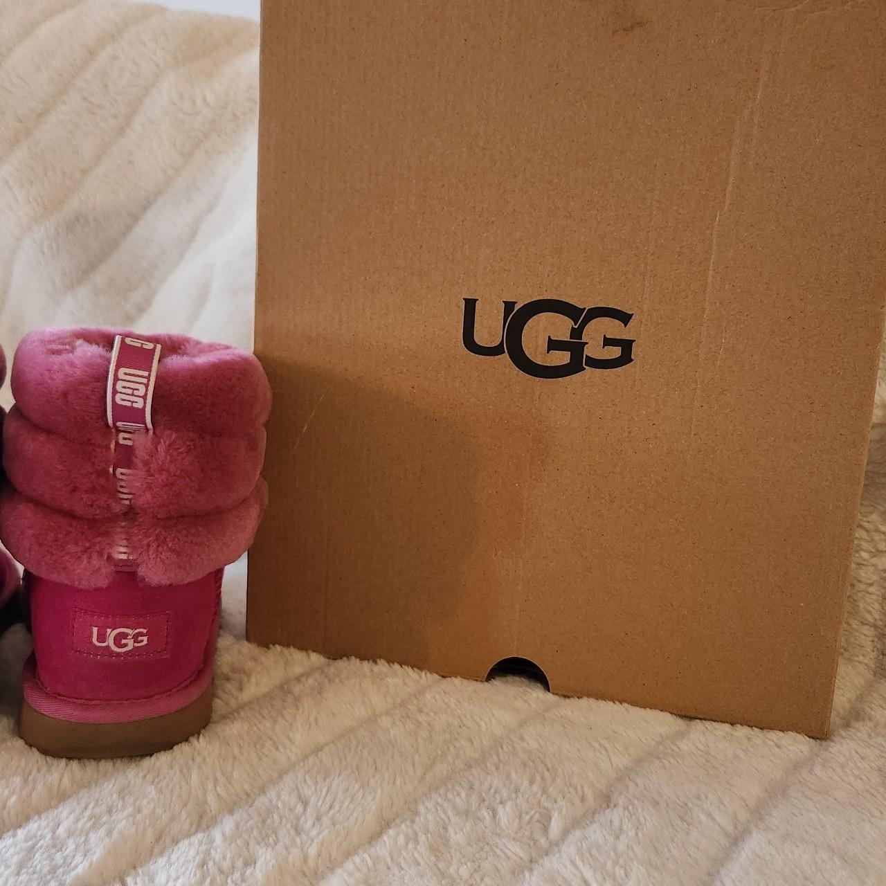 Pink uggs mini fluff sale