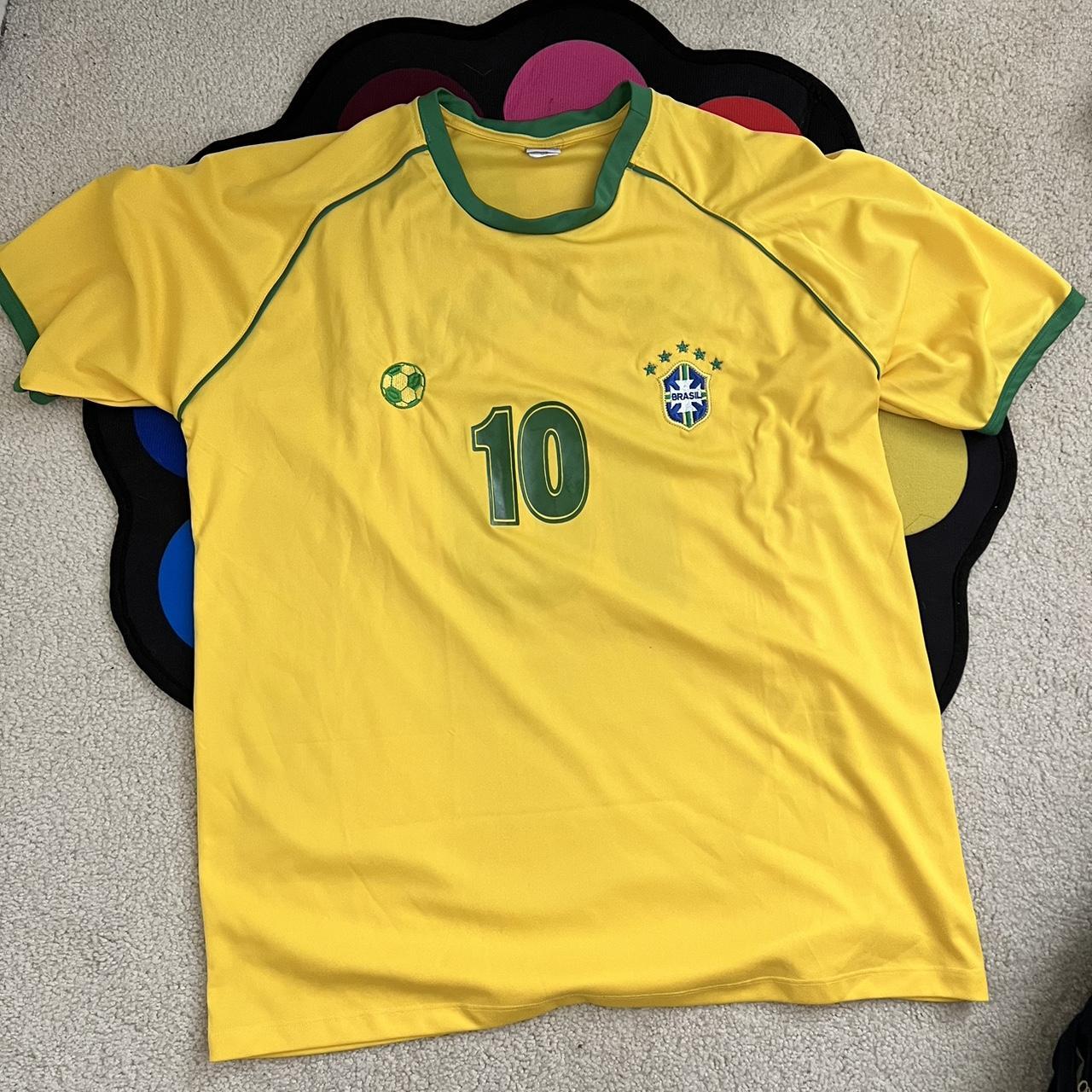 Old school Brazil jersey Perfect for summer... - Depop