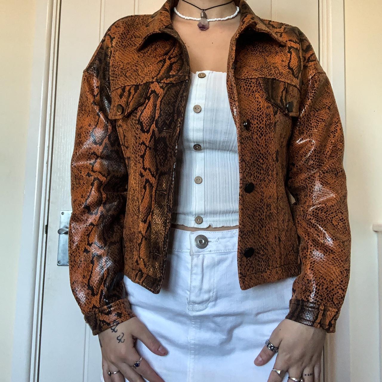 Snakeskin on sale leather jacket