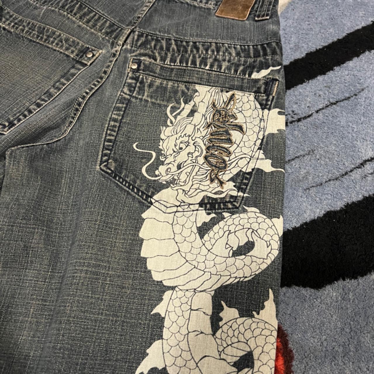 NOT THE REAL PRICE Jnco dragon jeans 30x30 send... - Depop