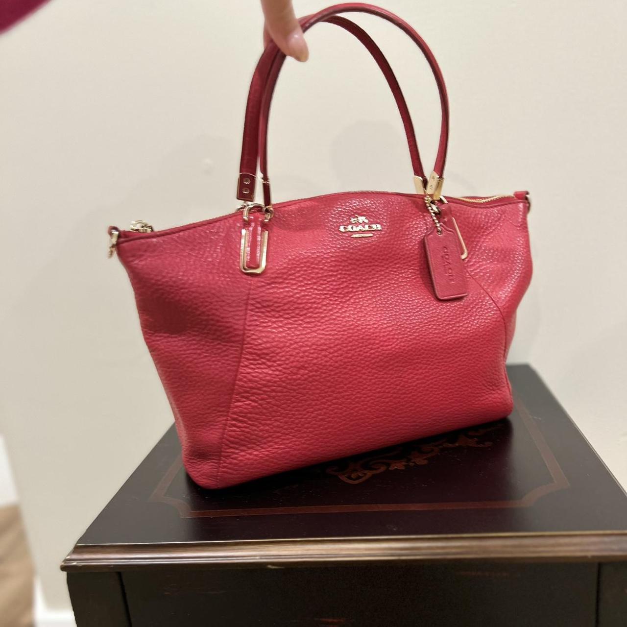 Coach Red Leather Handbag Depop