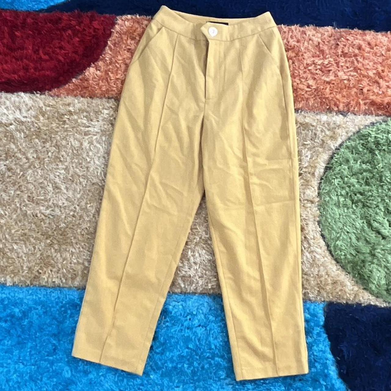 yellow dress pants - Depop