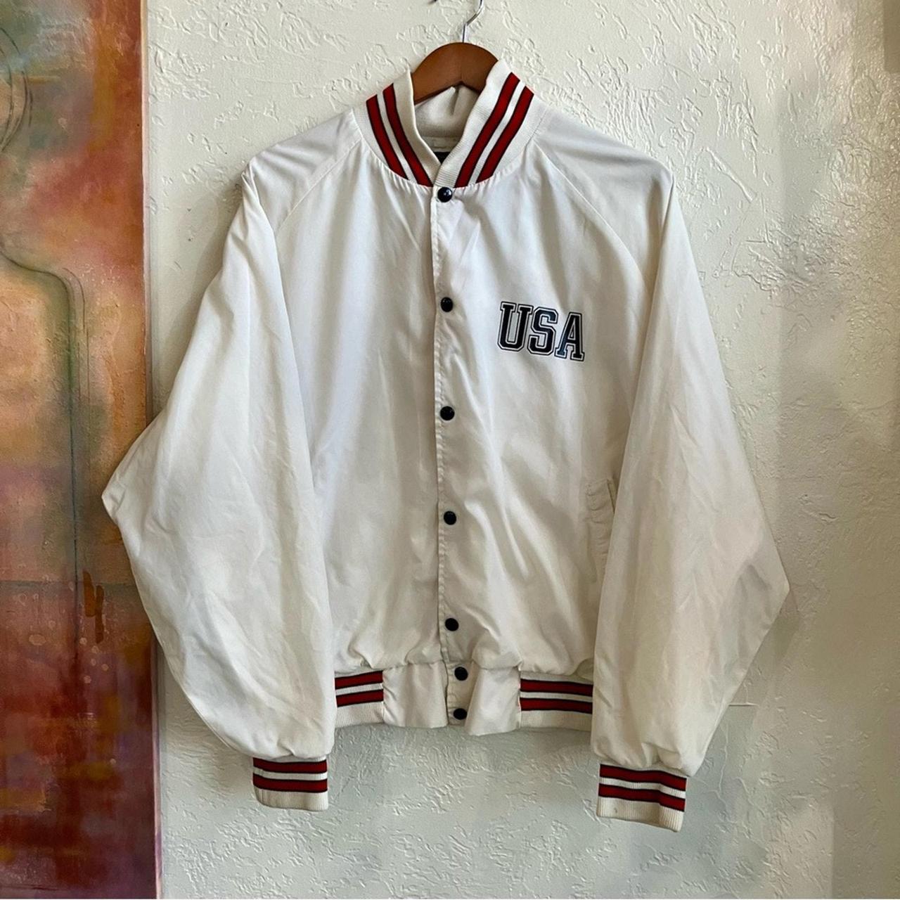 Source Unknown Men's Jacket - White/Red - XL – St… - image 1