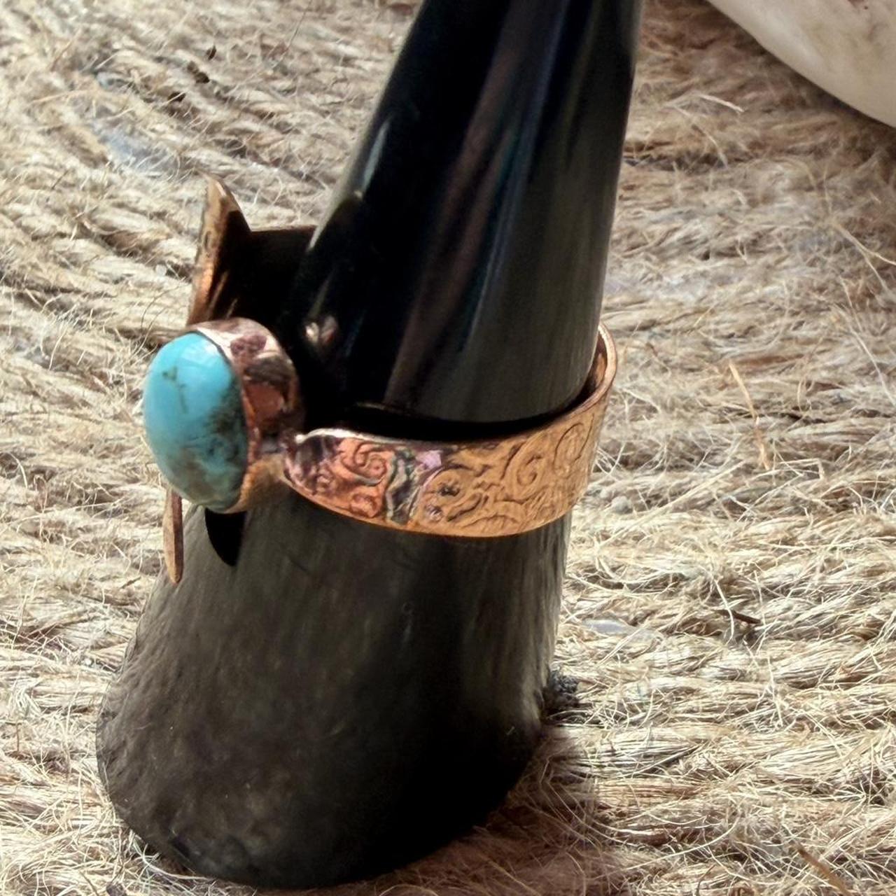 Women's Ring - Multi/Silver – Copper bypass ring … - image 3