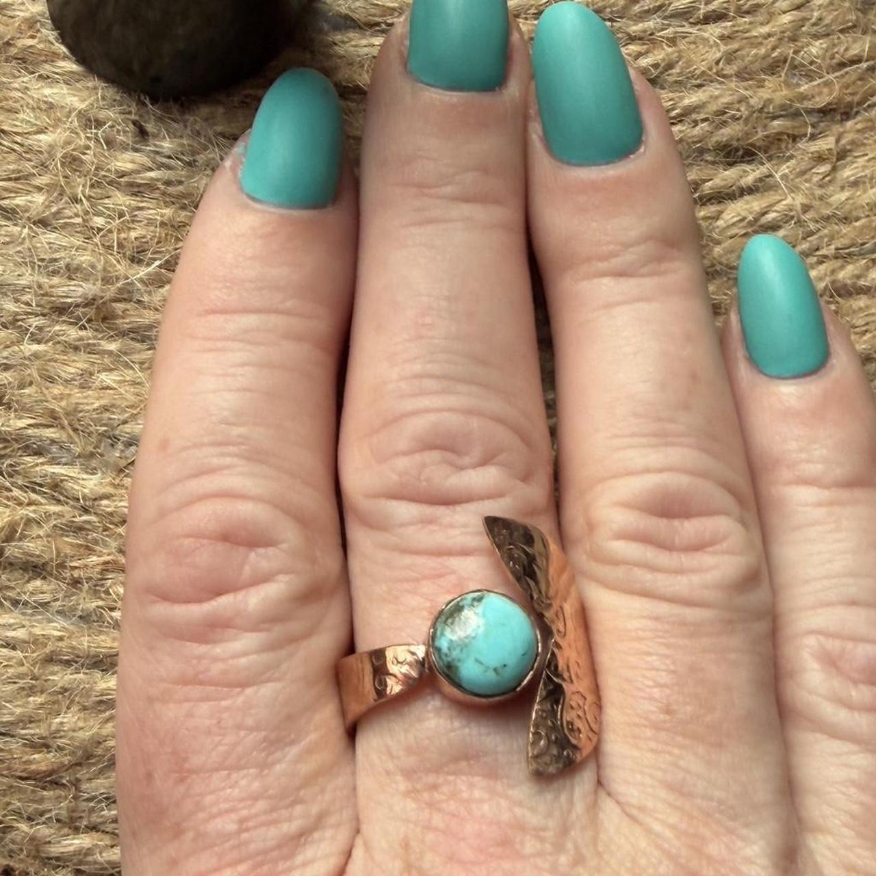 Women's Ring - Multi/Silver – Copper bypass ring … - image 4