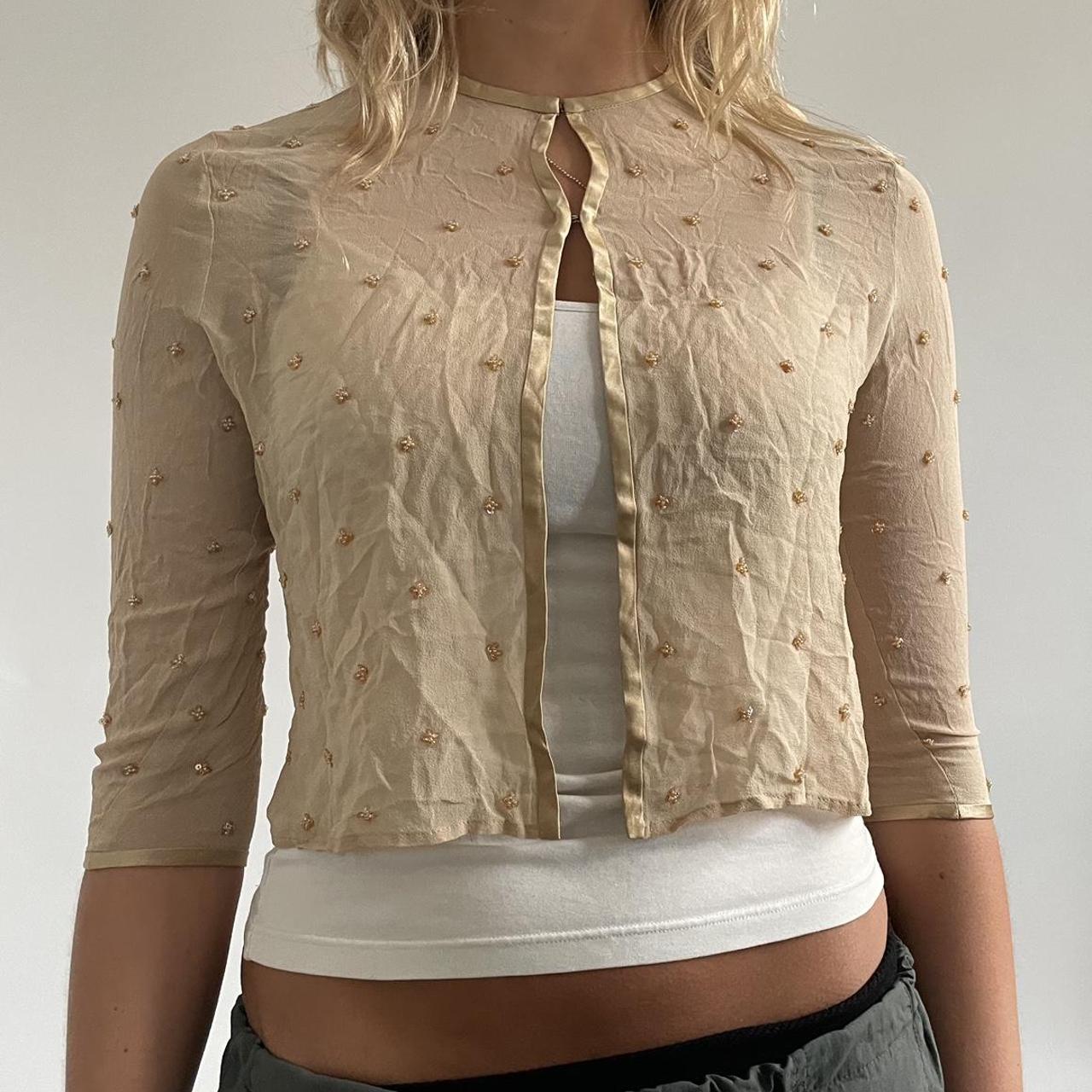 Women's Gold Cardigan Depop