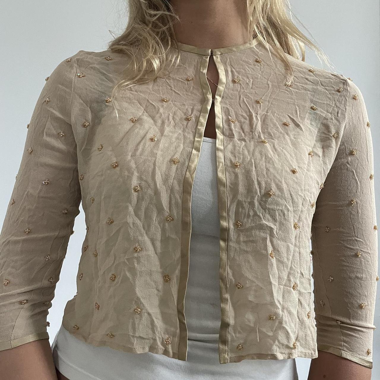 Women's Gold Cardigan Depop