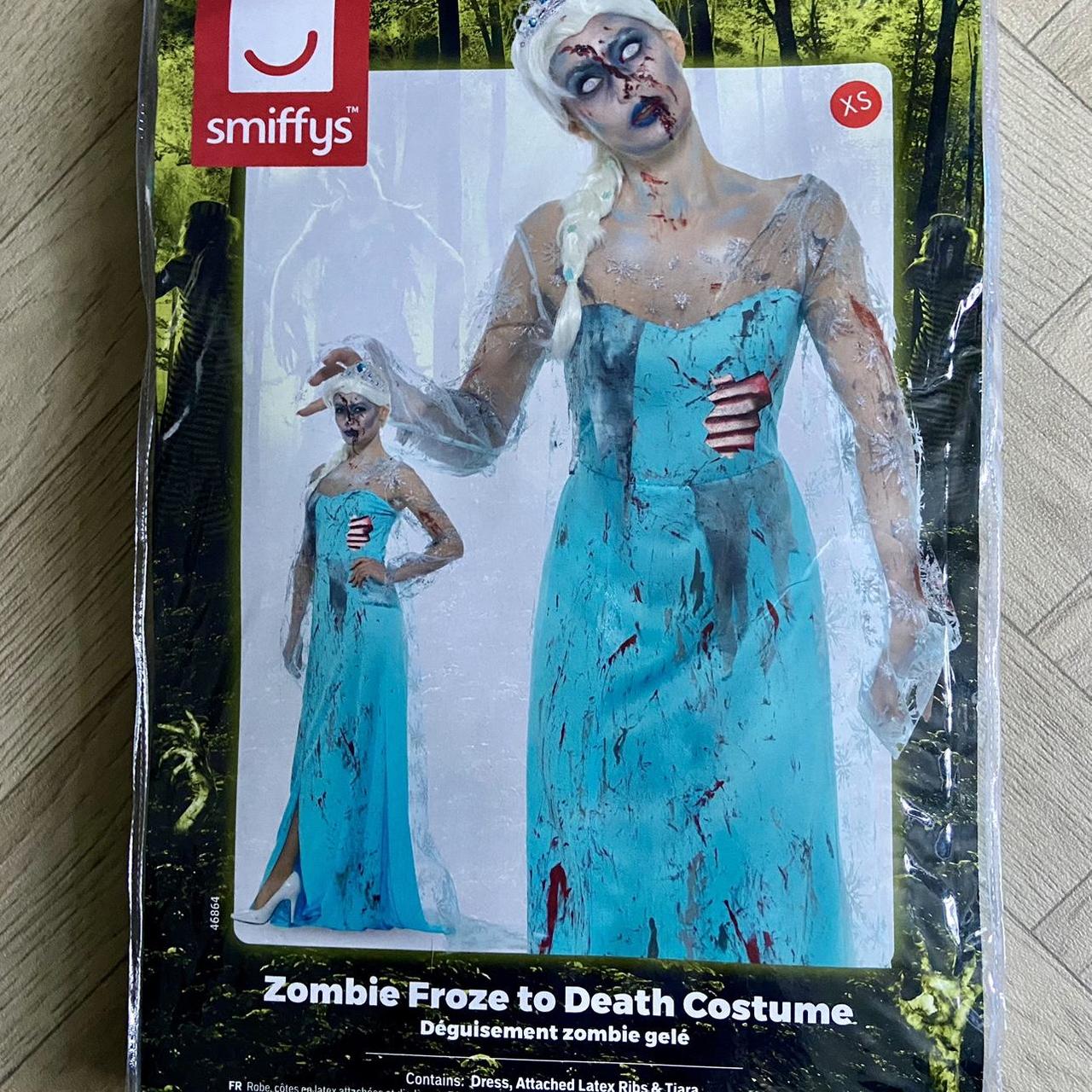 Zombie Froze To Death Womens Costume Blue Zombie Froze To Death Womens Costume Blue