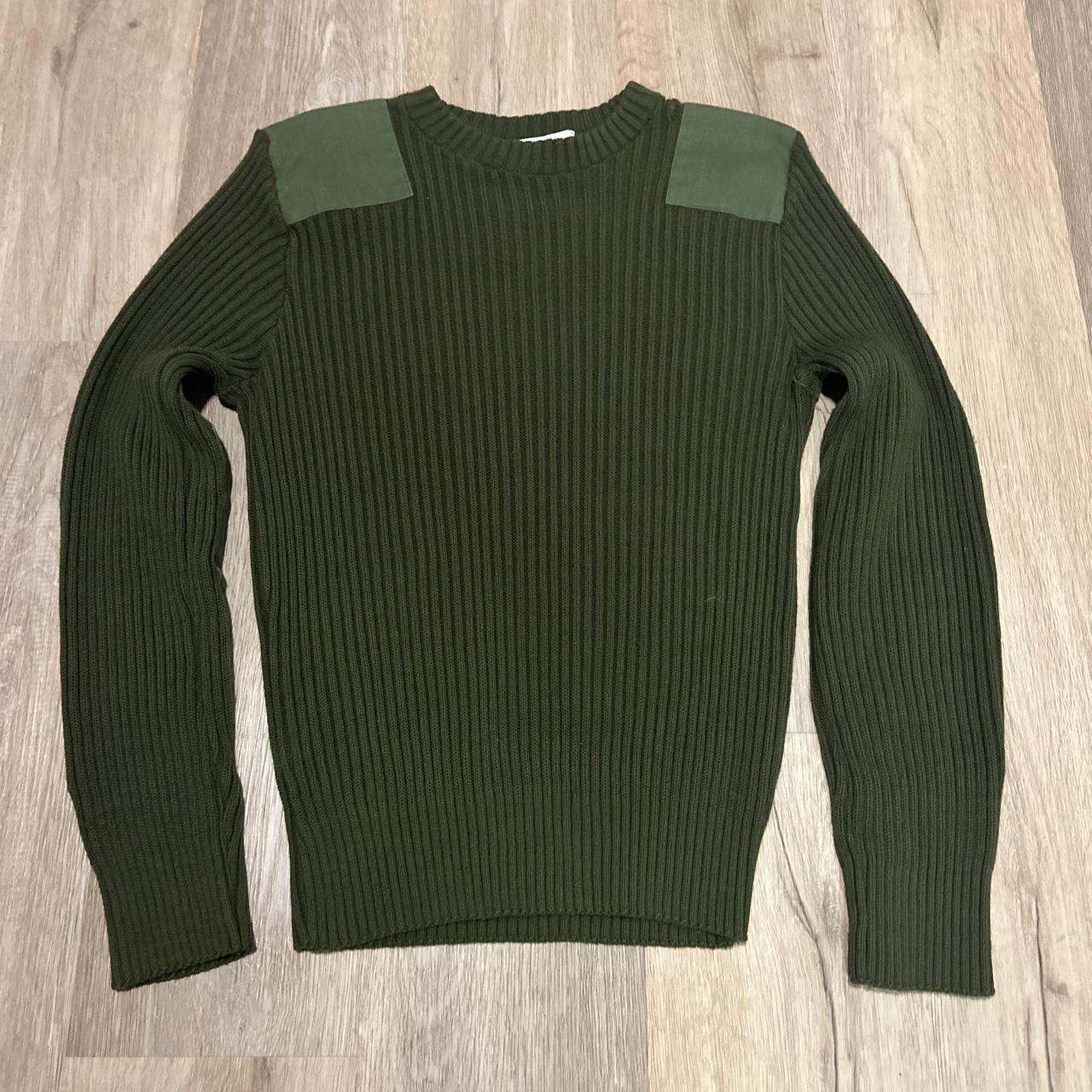 Military Green Sweater - Depop