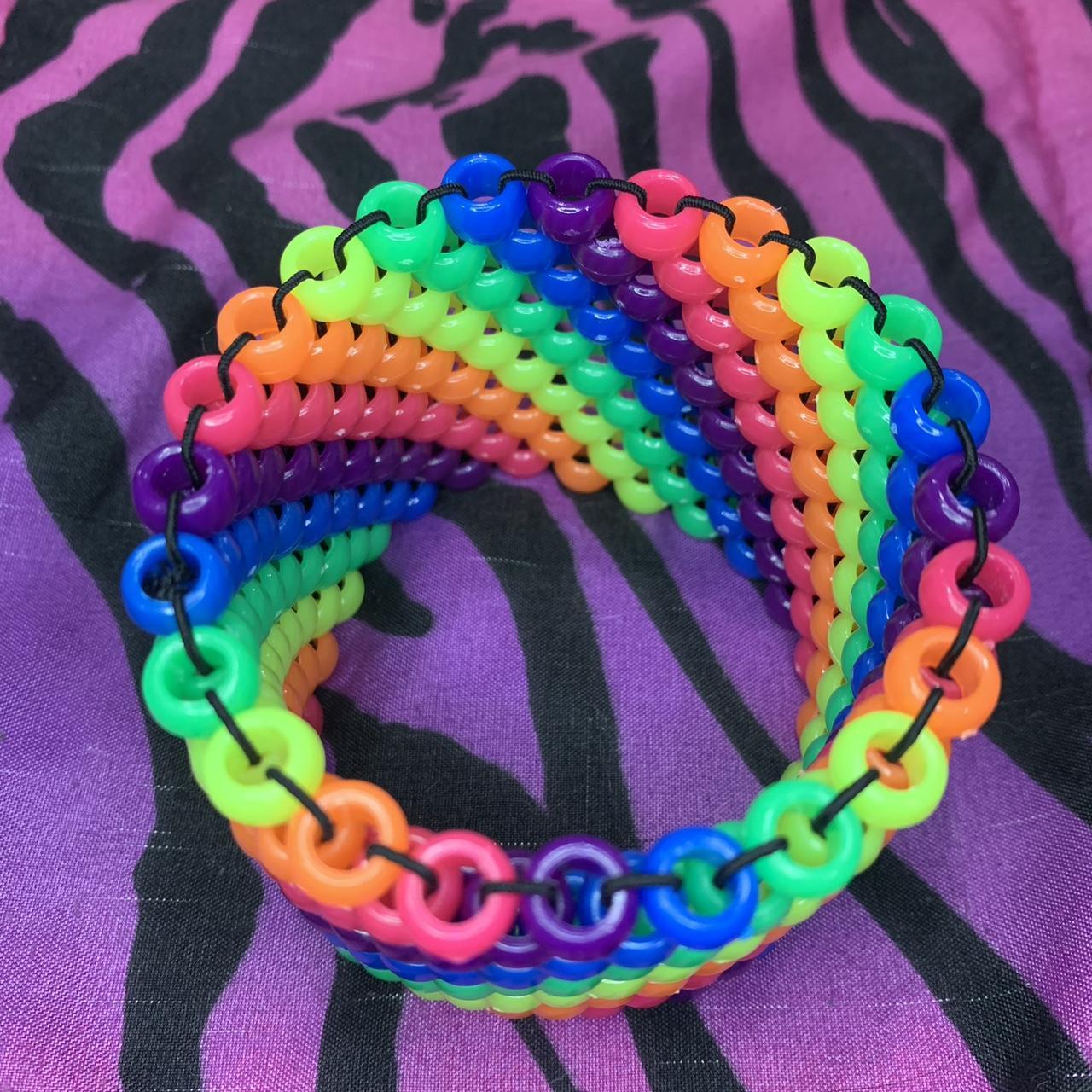 Hot Topic Women's Bracelet Multi – LUVSCENE Rainbow Kandi Cuff