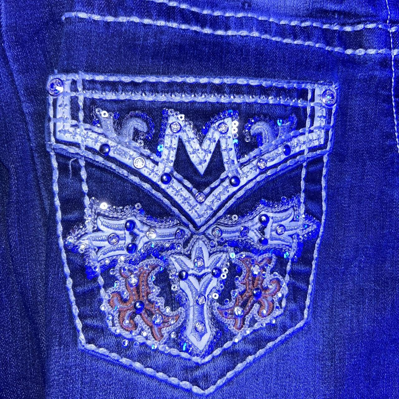 Rare telepatía Bootcut y2k sparkly jeans Size 5!... Depop