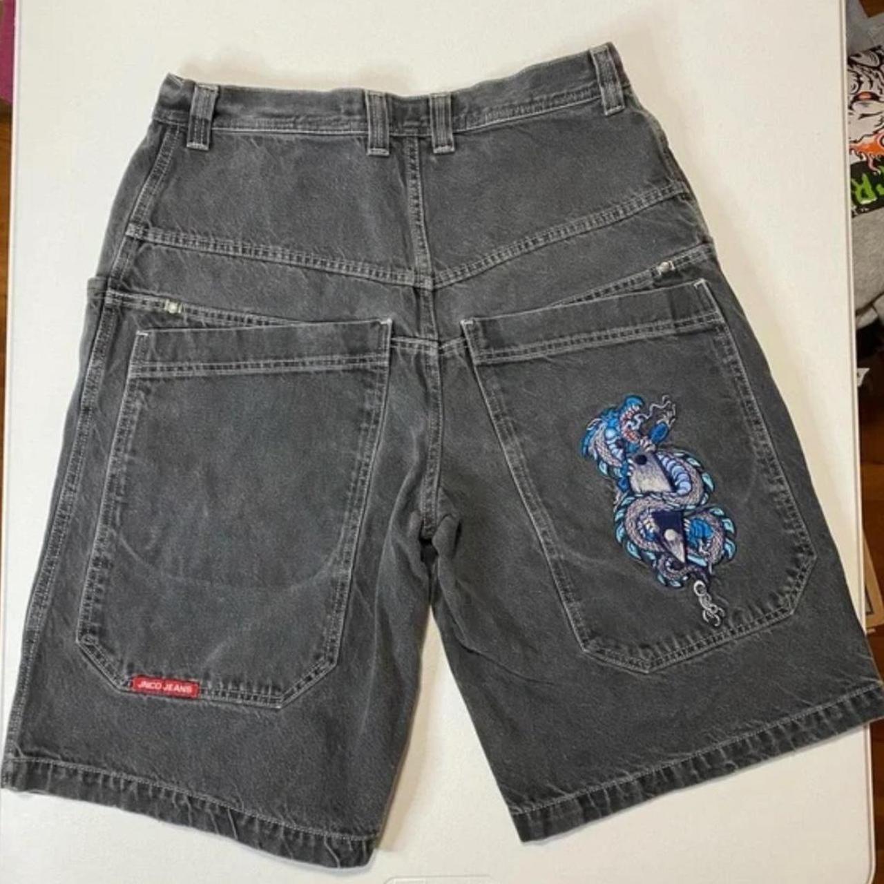 JNCO jorts dragon patch size 34 - Depop