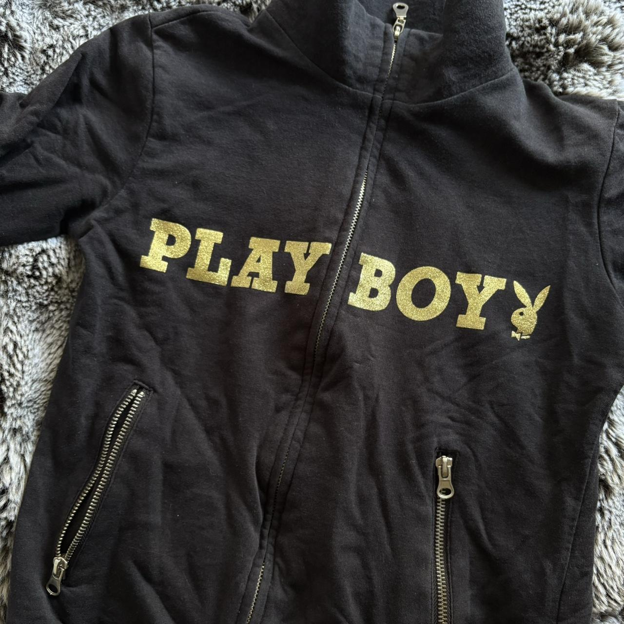 Playboy black and gold zip up