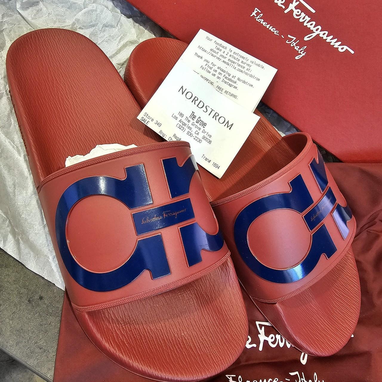 Red ferragamo hot sale slides