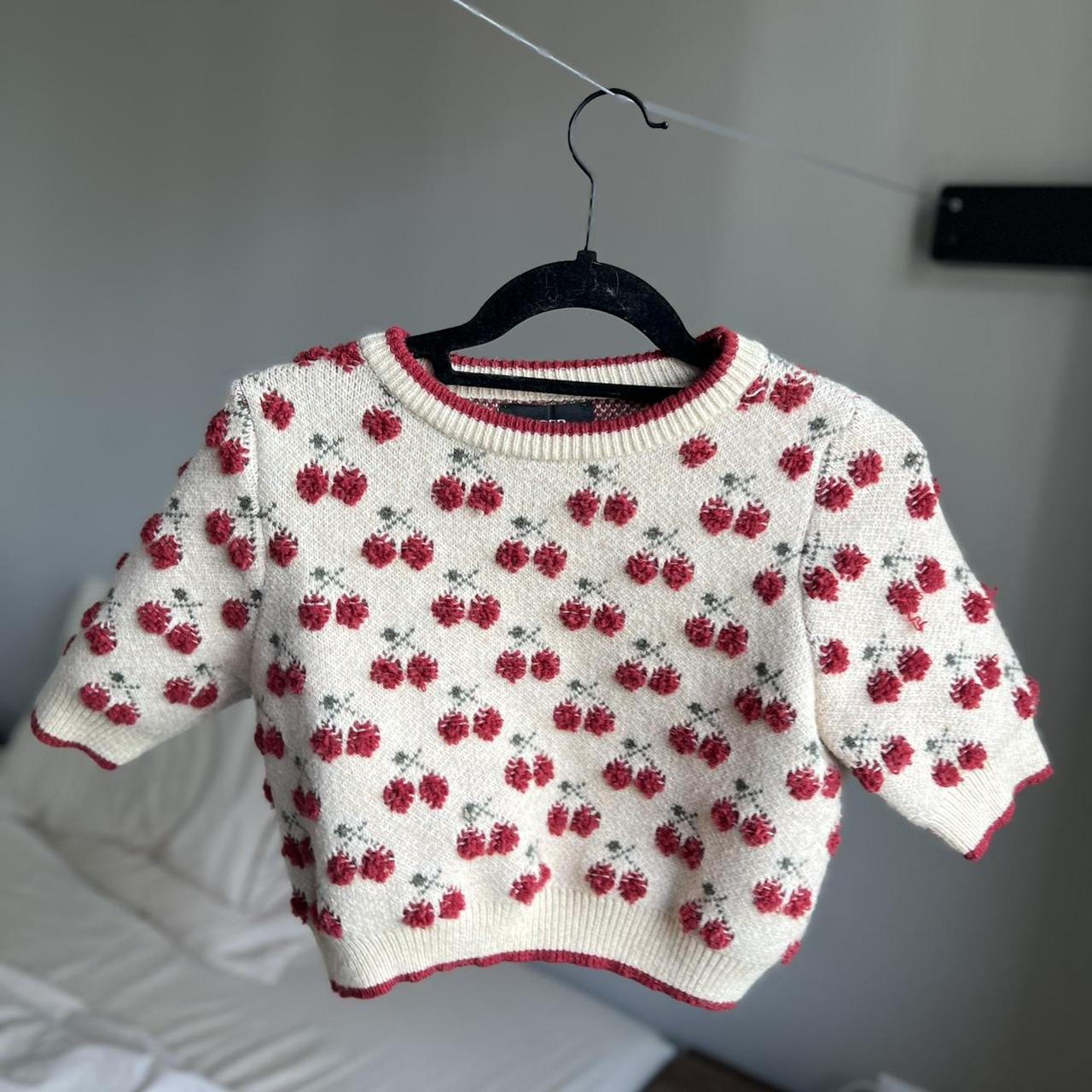 CIDER cherry sweater Only worn once and air dried... Depop