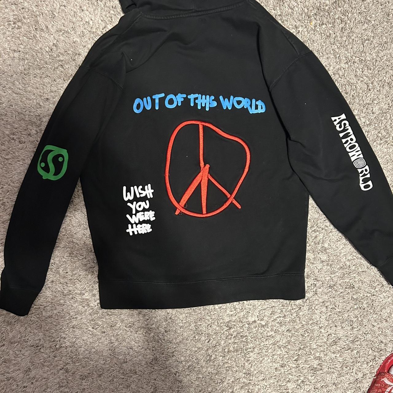 Travis scott astroworld world peace hoodie black sale