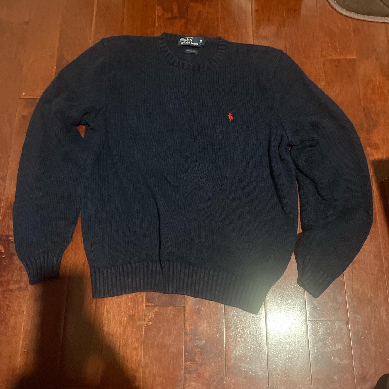 Polo Ralph Lauren Navy Blue Crewneck Super nice high... - Depop