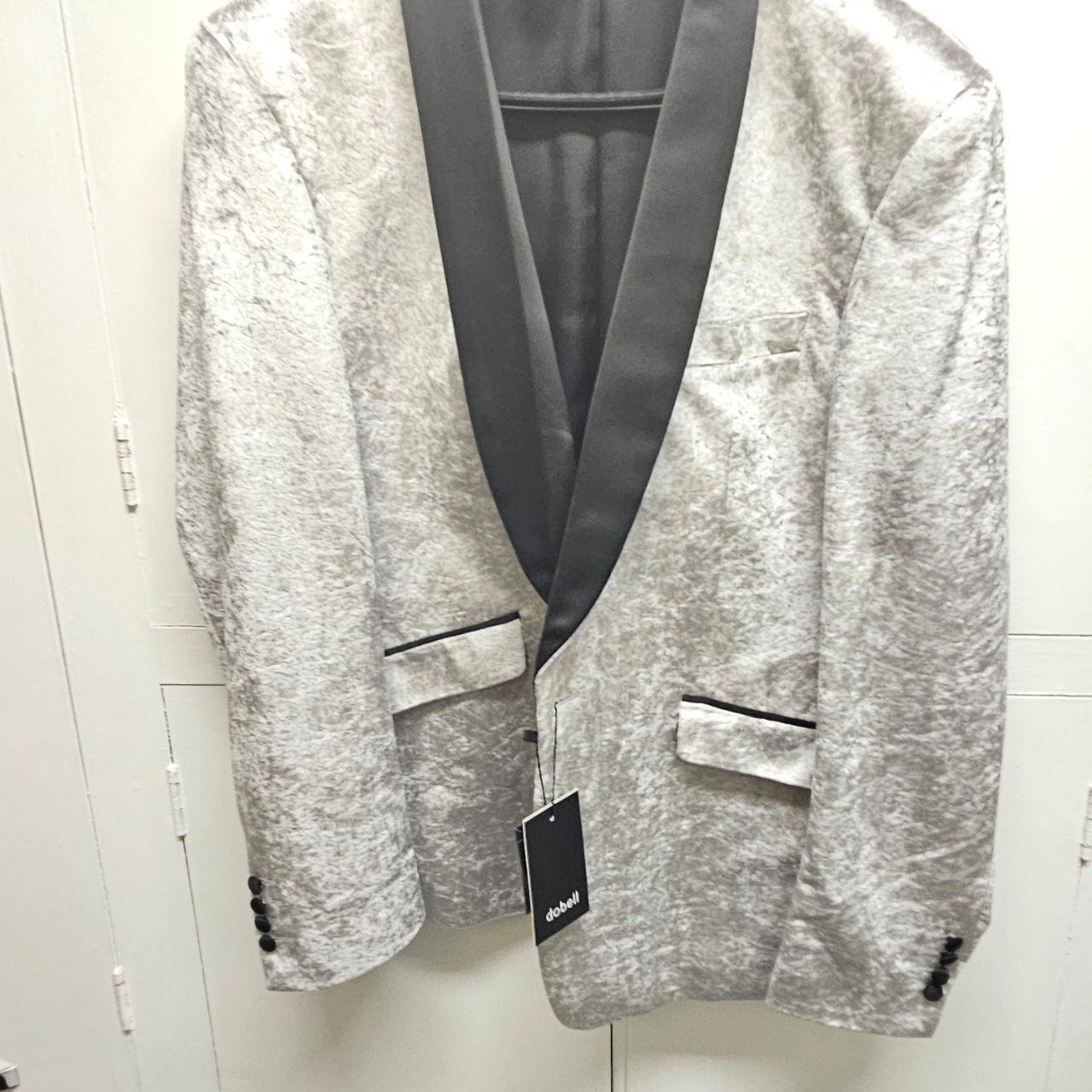 Silver clearance velvet suit