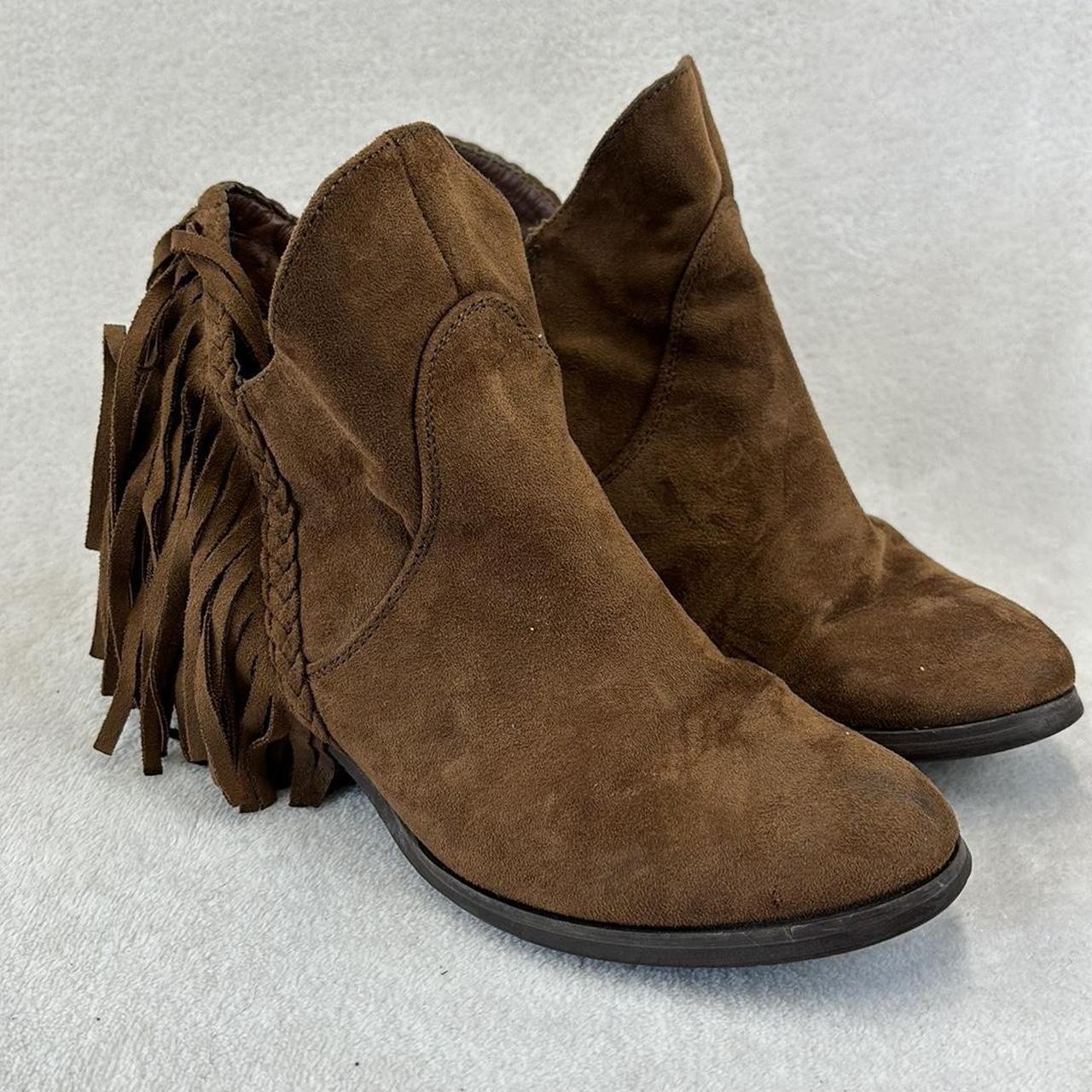 Not rated fringe boots best sale