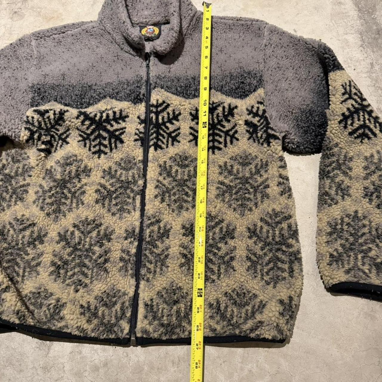 Men's Jacket - Grey/Multi - M – Snowflake pattern… - image 3