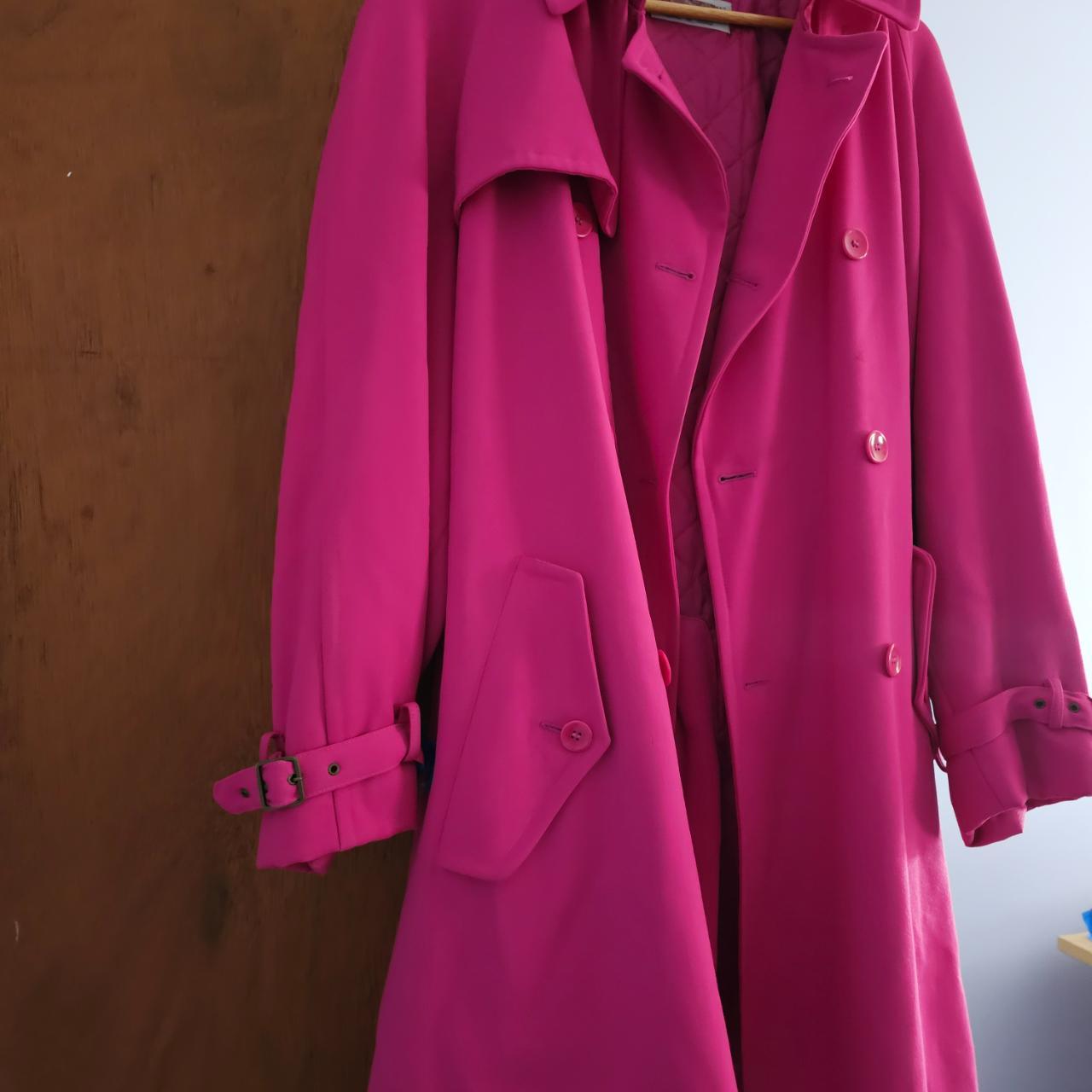 Armani pink coat hotsell