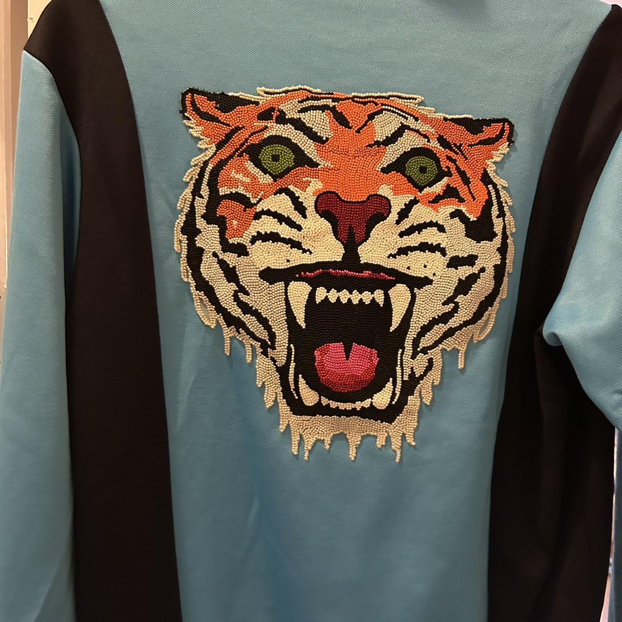 Blue Gucci tiger track jacket