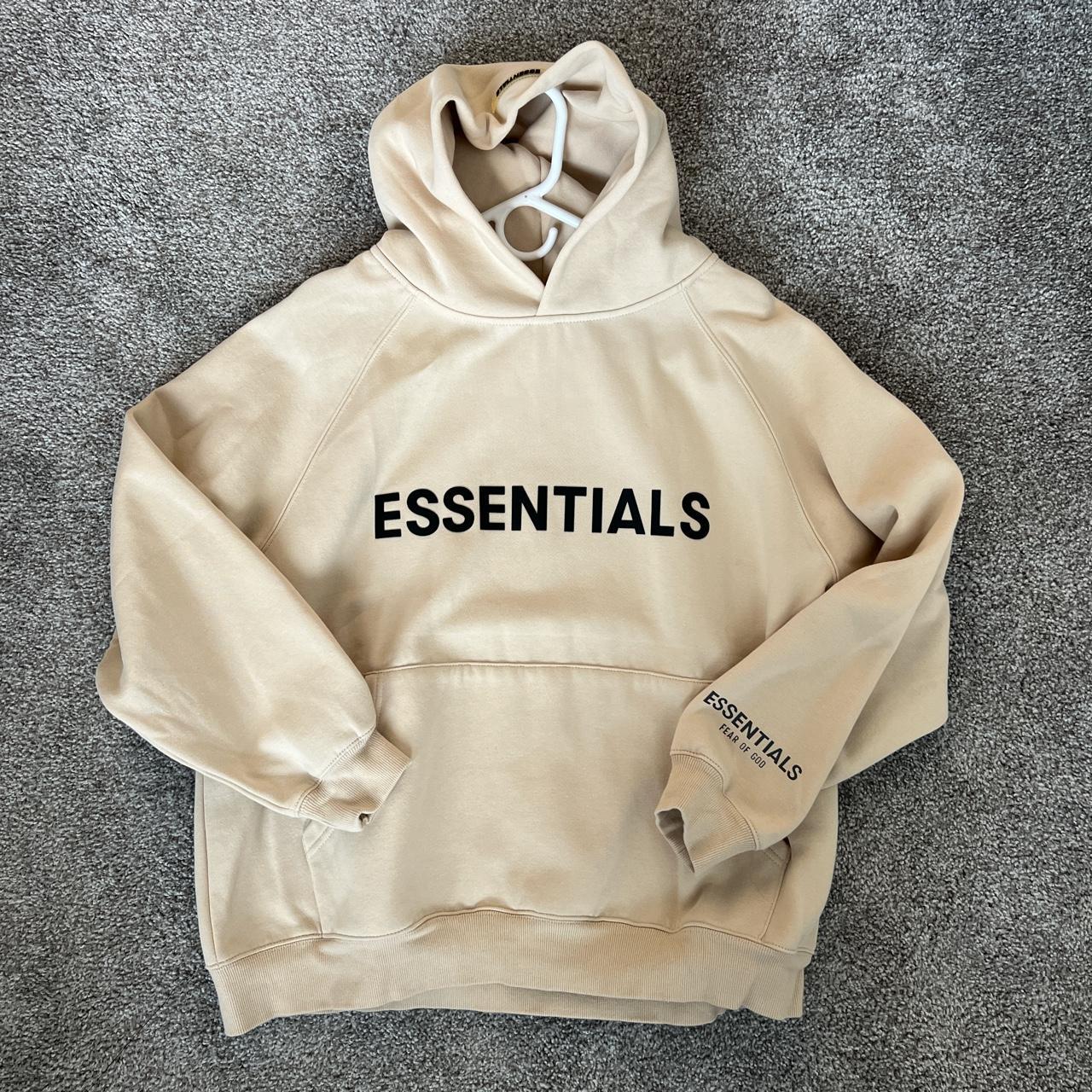 apricot essentials hoodie (fear of god) - size small... - Depop