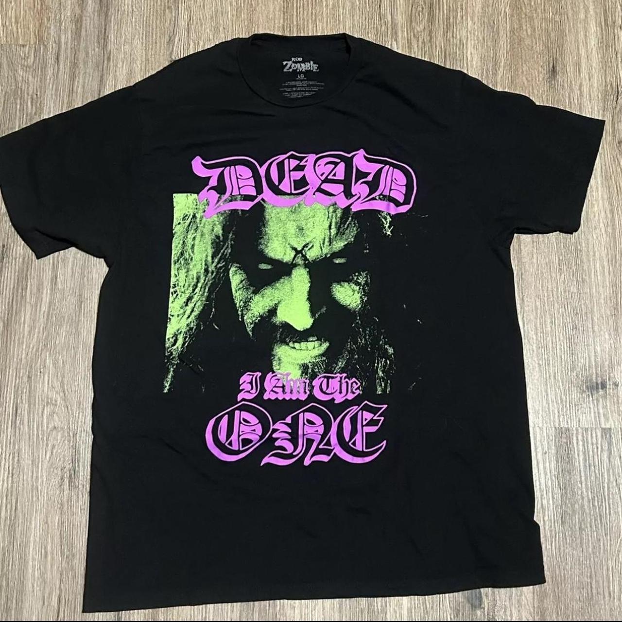 Rob Zombie Dracula Lyric T-shirt Neon Green Purple ... - Depop