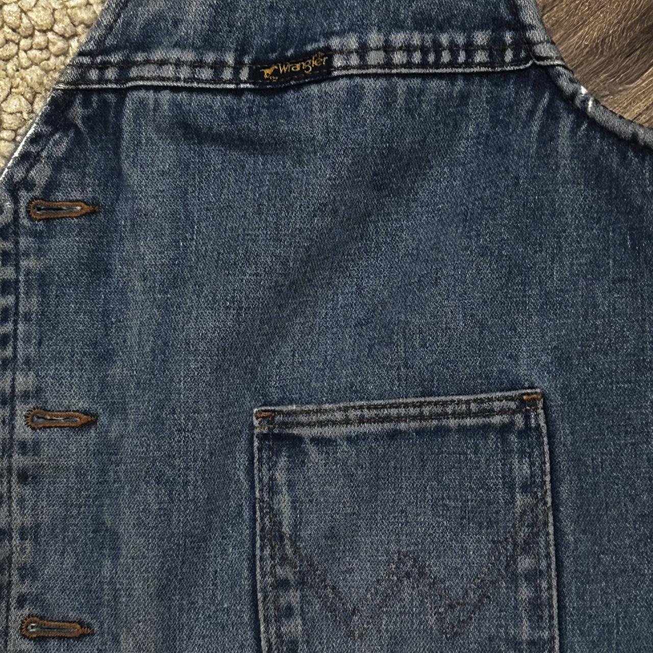 Wrangler Men's Vest - Blue - L – Vtg 70s Denim Ja… - image 4