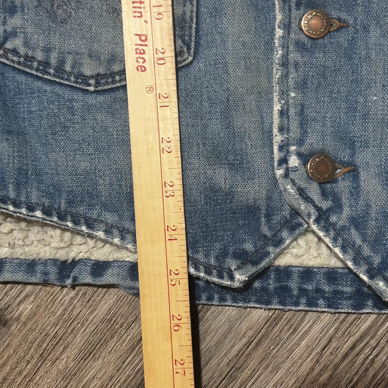 Wrangler Men's Vest - Blue - L – Vtg 70s Denim Ja… - image 7