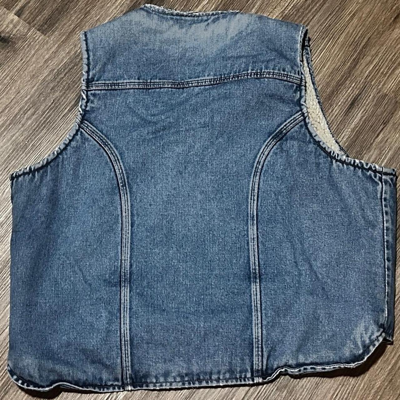 Wrangler Men's Vest - Blue - L – Vtg 70s Denim Ja… - image 8