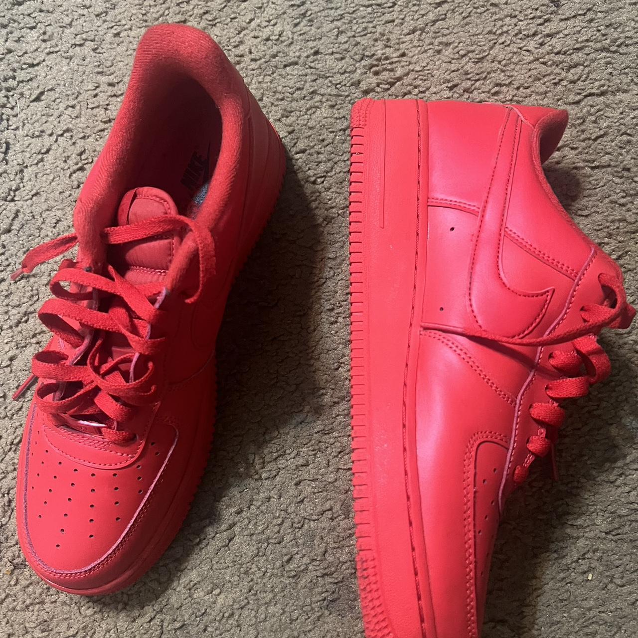 Red air force 1s used only once - Depop