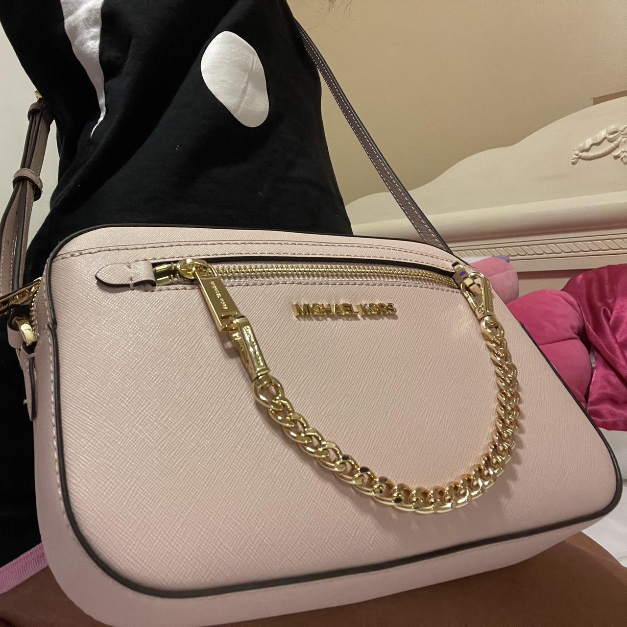 Soft Pink Michael Kors Leather Crossbody Bag used. Depop