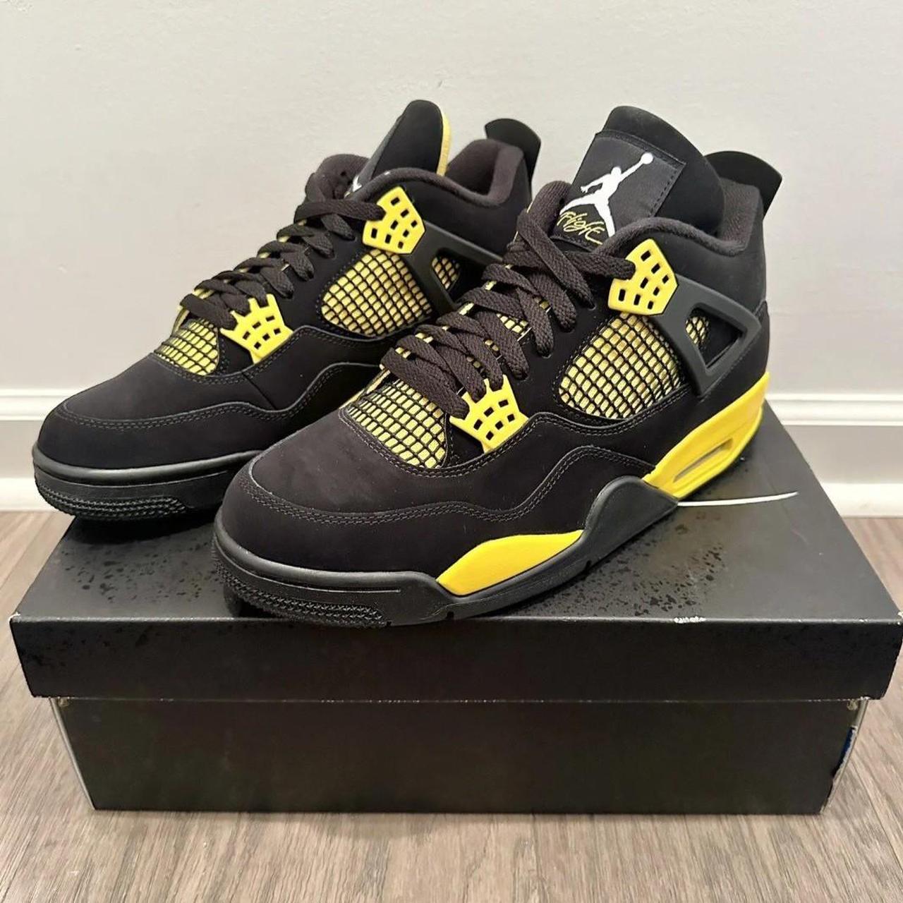 Nike Air Jordan 4 Retro Thunders All Sizes Available... - Depop