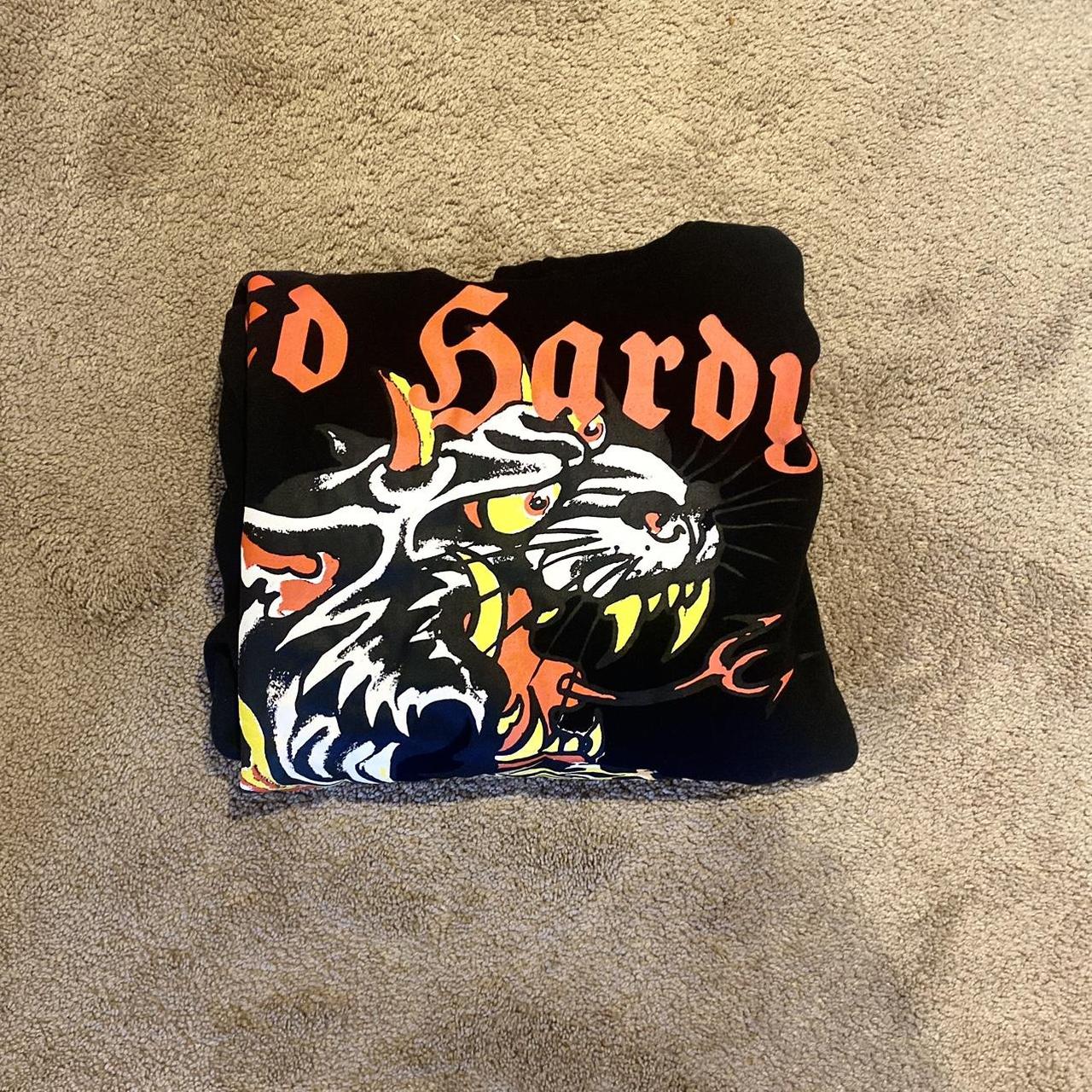 Ed Hardy Hoodie With Designs Everywhere Ts So Depop   P0 