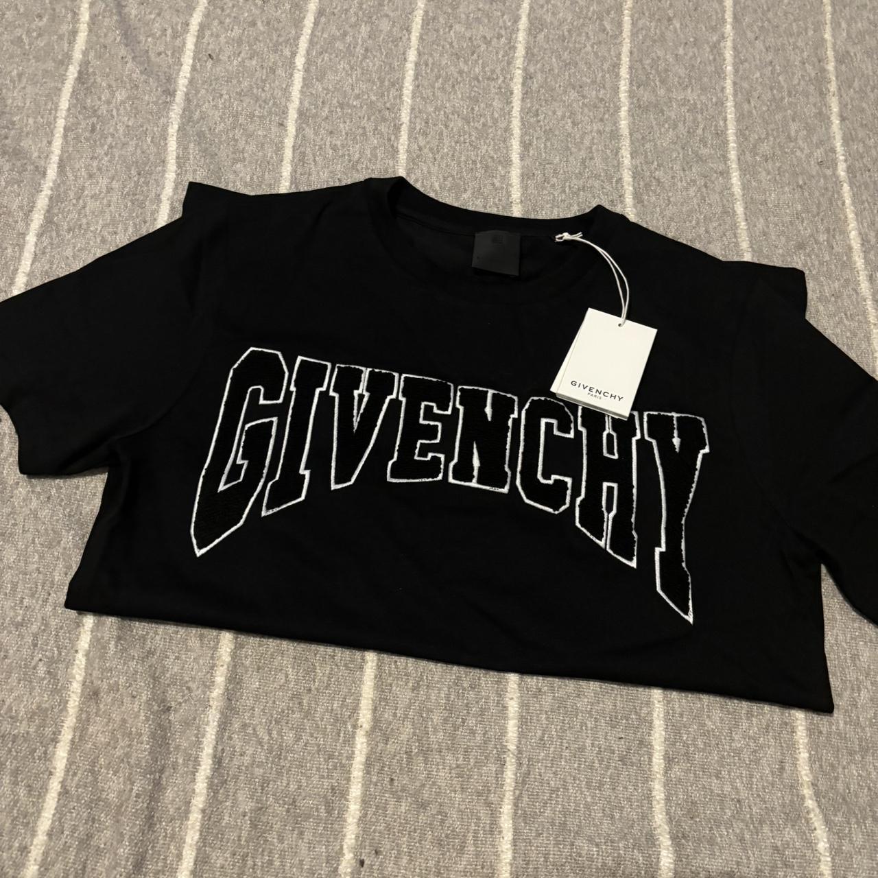 Givenchy Logo-Embroidered Jersey T-Shirt - Depop