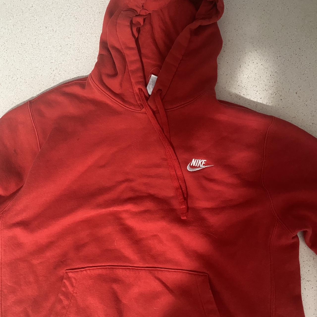 Red Medium Nike Hoodie - Depop