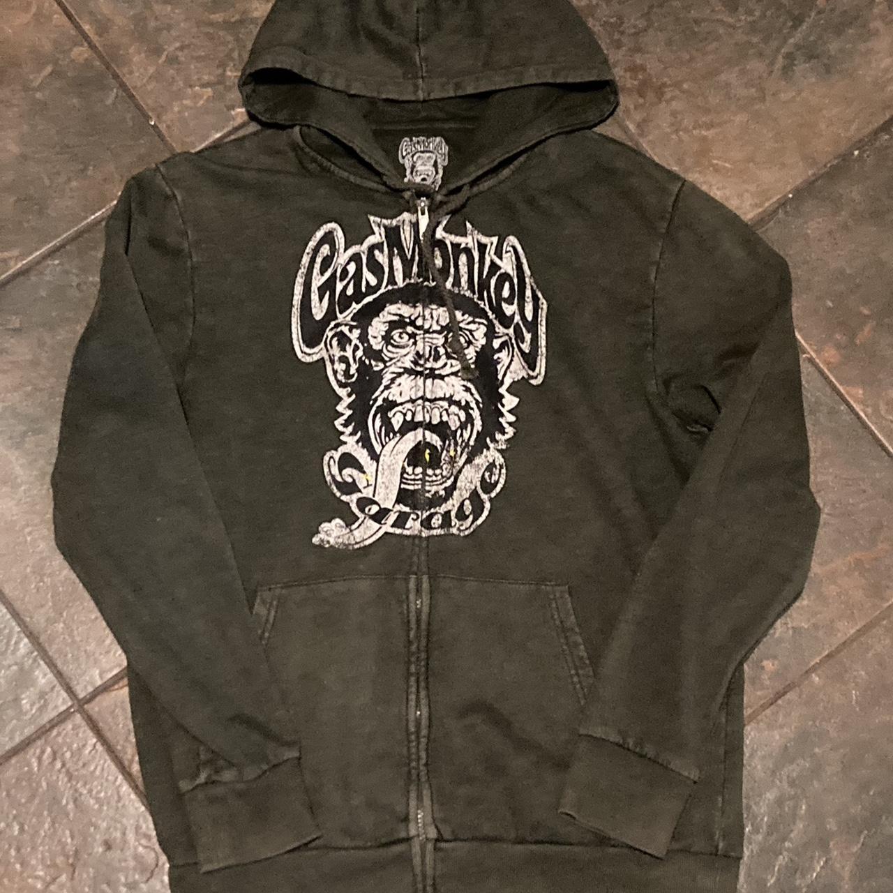 Gas monkey zip outlet hoodie