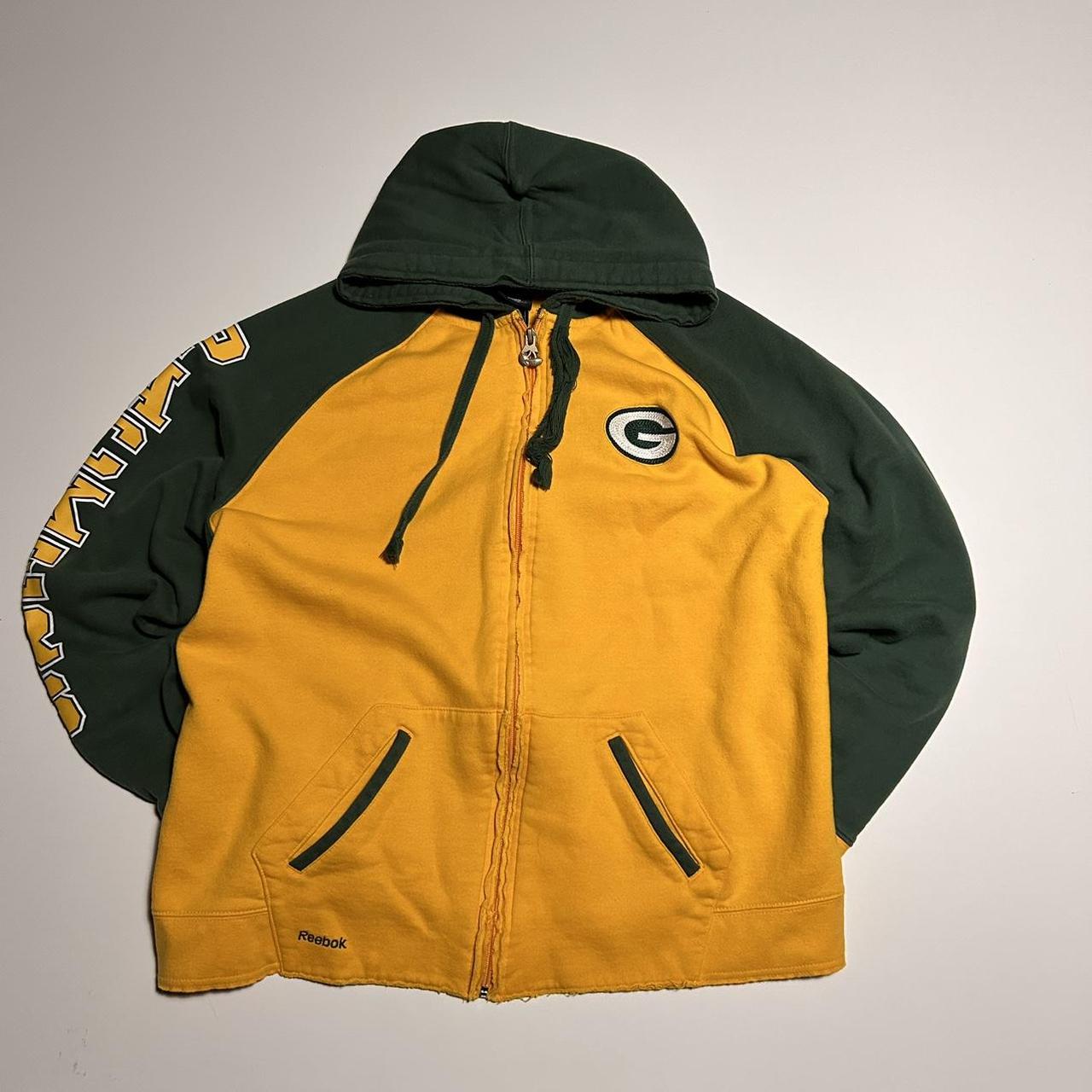 Green Bay packers yellow and green womens zip Depop