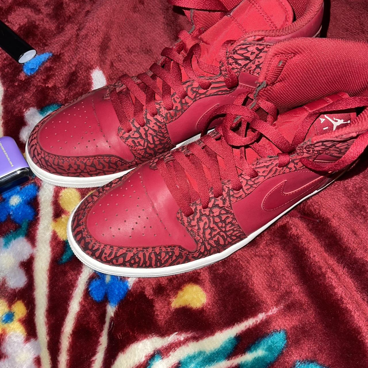 Jordan 1 elephant print red best sale