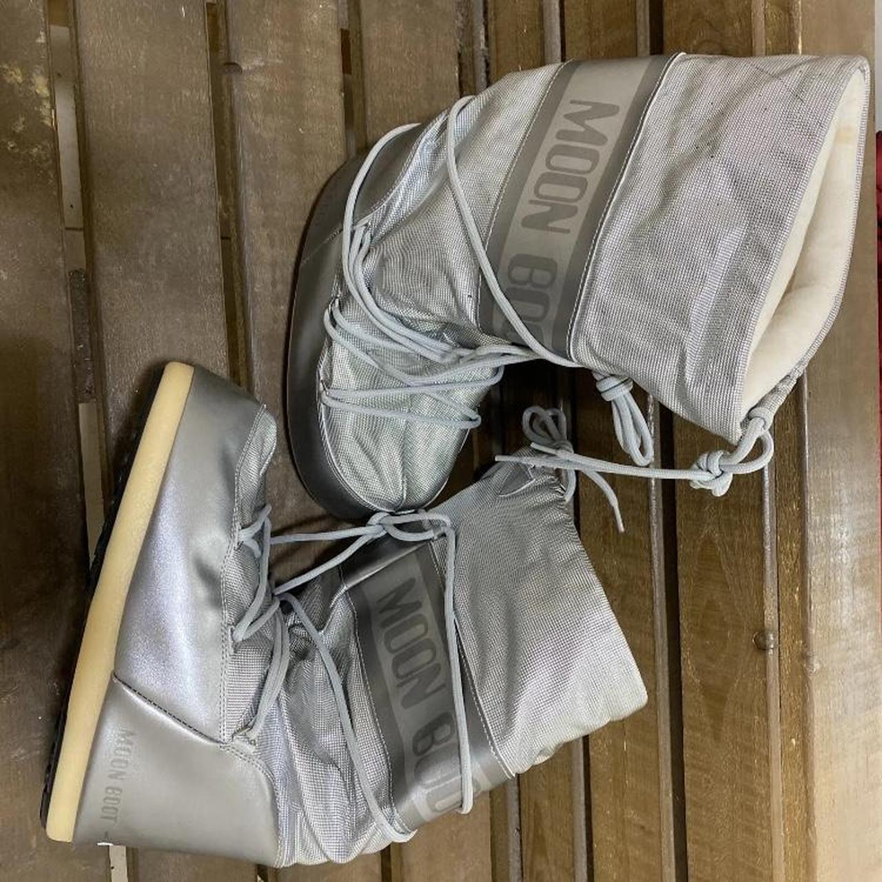 silver MOON BOOTS ‘the Original’ apres ski snow... - Depop