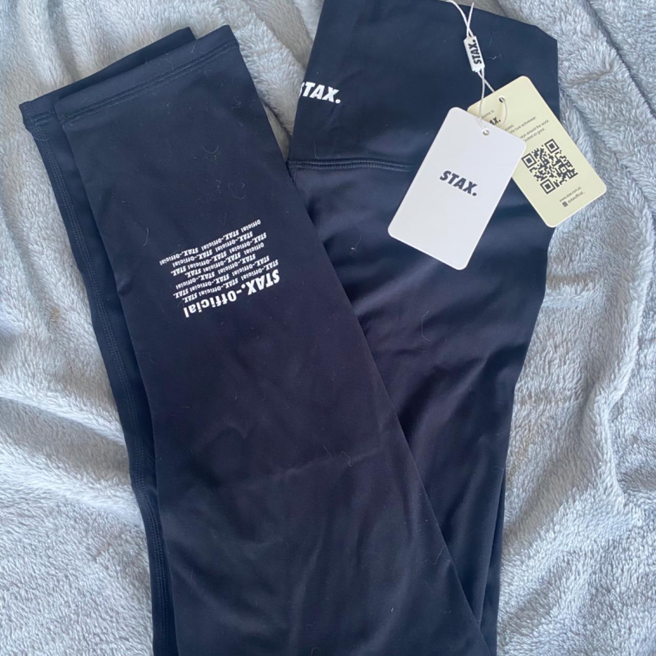 STAX best black tights 7/8 length size small. New - Depop