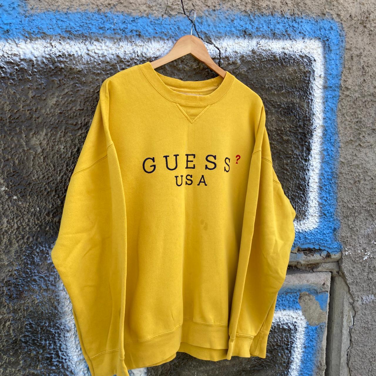 Guess 90s Sweatshirt Boxy Big Center Logo Depop