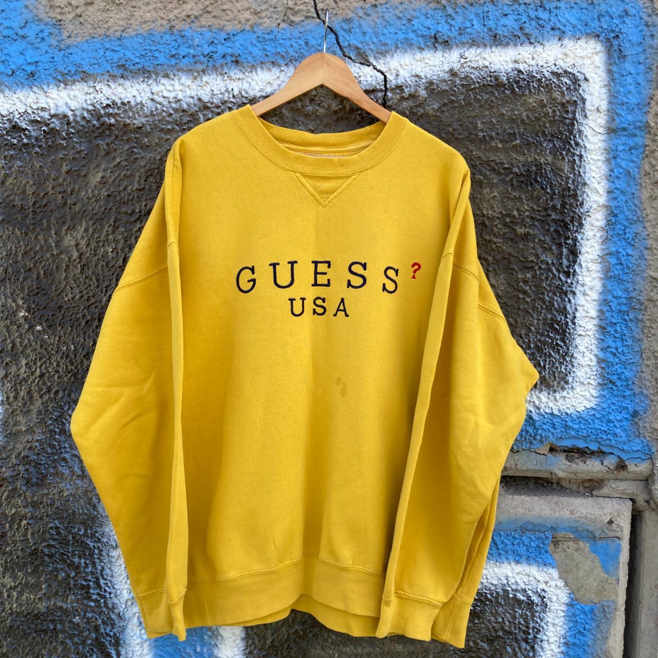 Guess best sale yellow sweatshirt