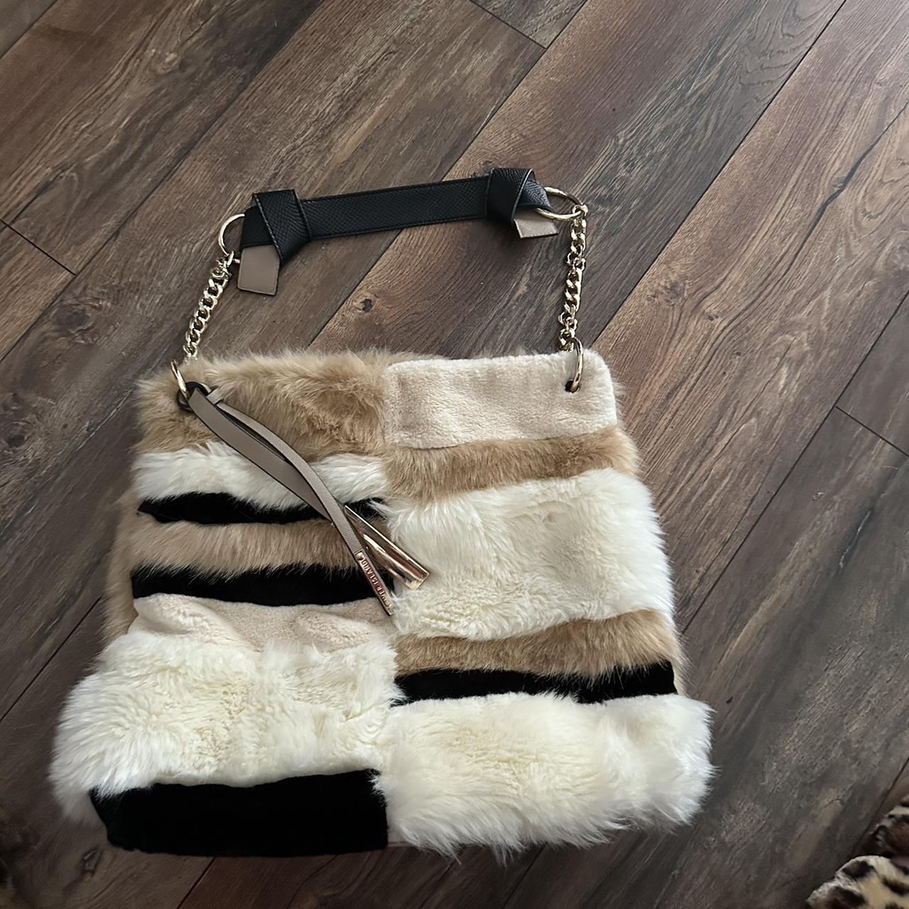 River island fur online bag