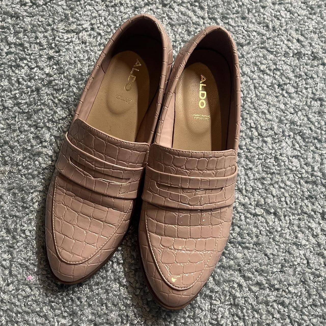 ALDO Women's Pink Loafers Depop