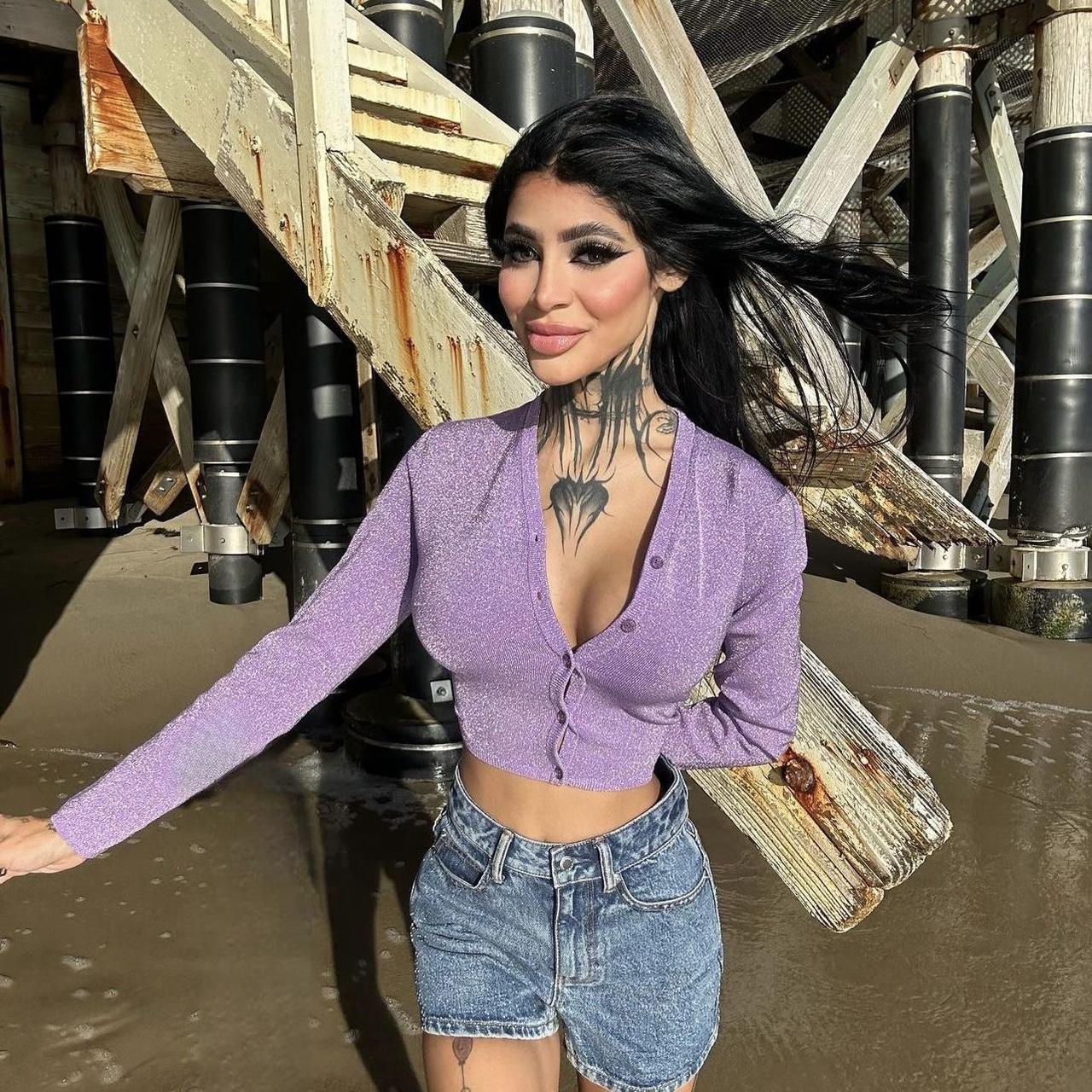 トップス ALEXANDER WANG - design cardigan Alexander Wang logo-embossed Cropped Cardigan | Pink