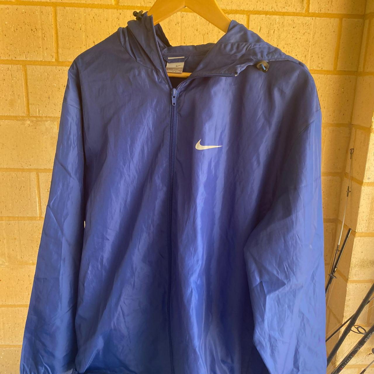 Blue Nike Windbreaker - Depop